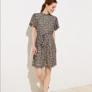 NWT Ann Taylor LOFT tie waist leopard dress